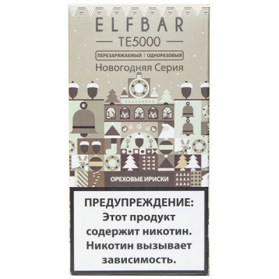 Электронная сигарета Elf Bar TE5000 Ореховые Ириски 20 мг 550 mAh 5000 тяг