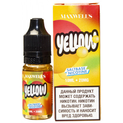 Жидкость Maxwells SALT 10 мл Yellow 20 мг/мл Тропический манго
